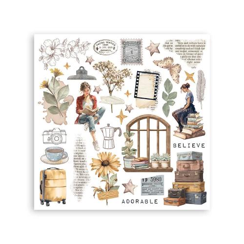 Stamperia Secret Diary Rub-On 15,5x15,5cm Assortment (6pcs) (DFLRBX09)