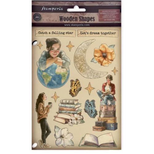Stamperia Secret Diary A5 Colored Wooden Shape (KLSP196)