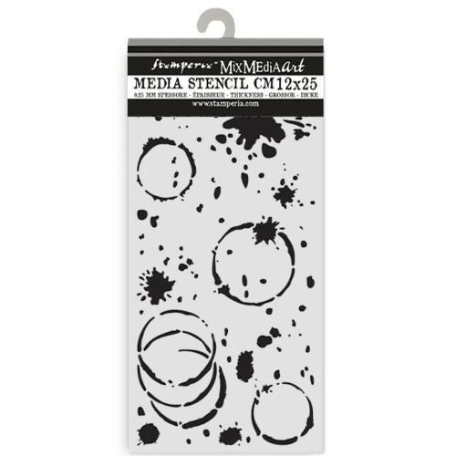 Stamperia Secret Diary Thick Stencil 12x25cm Ink Splatter (KSTDL149)