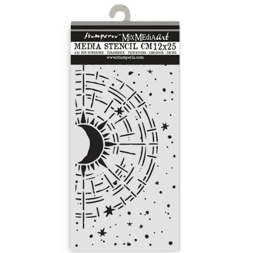 Stamperia Secret Diary Thick Stencil 12x25cm Cosmic Compass (KSTDL150)