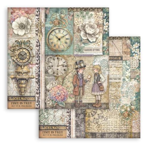 Stamperia Gardens of Time 8x8 Inch Paper Pack by Antonis Tzanidakis (SBBS141)