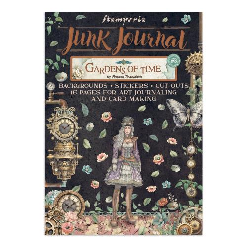 Stamperia Gardens of Time Junk Journal Stickers, Backgrounds, Cut-Outs by Antonis Tzanidakis (SBJK17)