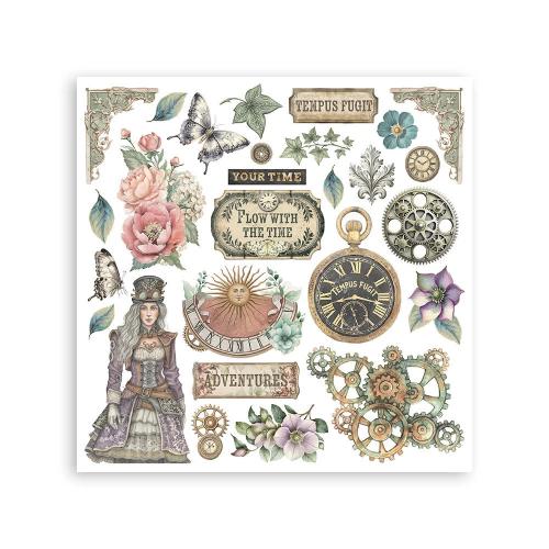 Stamperia Gardens of Time Rub-On 15,5x15,5cm Assortment (6pcs) by Antonis Tzanidakis (DFLRBX11)