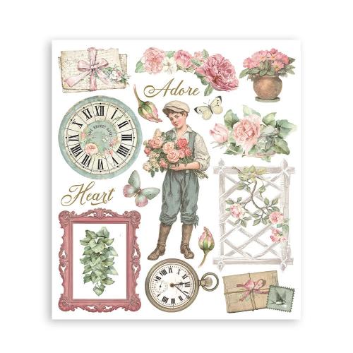 Stamperia House of Roses Rub-On 20,5x23cm Assortment (6pcs) (DFLRBXG06)