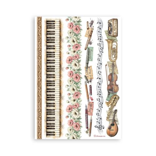 Stamperia Symphony A5 Washi Pad (8pcs) by Sara Alcobendas (SBW34)
