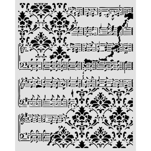 Stamperia Symphony Thick Stencils 20x25cm Ccore and Frize by Sara Alcobendas (KSTD211)