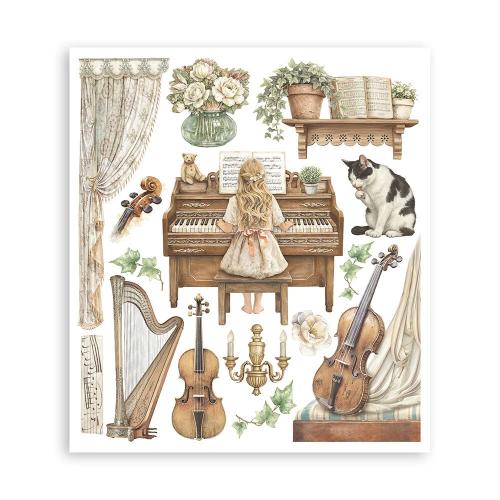 Stamperia Symphony Rub-On 20,5x23cm Assortment (6pcs) by Sara Alcobendas (DFLRBXG09)