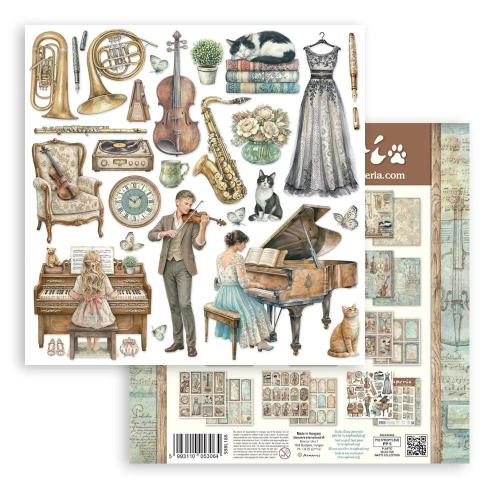 Stamperia Symphony 12x12 Inch Paper Pack by Sara Alcobendas (SBBL188) - Postage as per Actual
