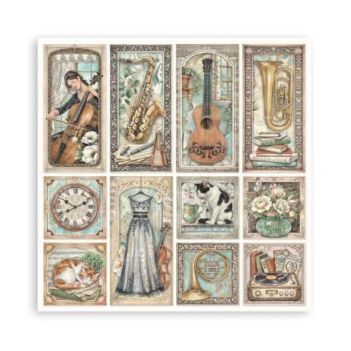 Stamperia Symphony 8x8 Inch Paper Pack (Single Face) by Sara Alcobendas (SBBSXB26)