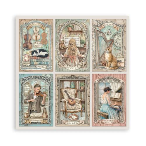 Stamperia Symphony 8x8 Inch Paper Pack (Single Face) by Sara Alcobendas (SBBSXB26)