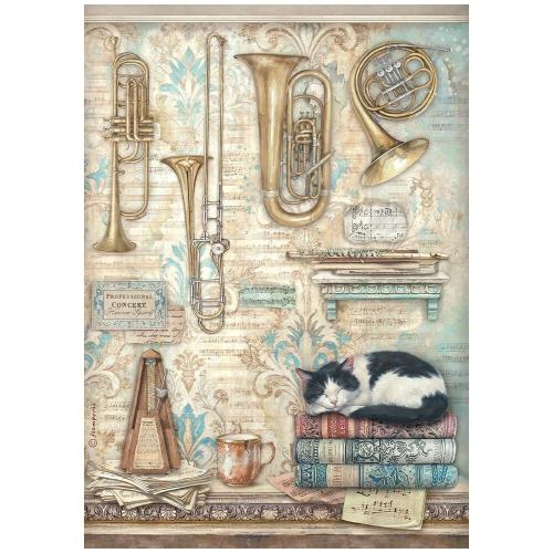 Stamperia Symphony A4 Rice Paper Selection (6pcs) by Sara Alcobendas (DFSA4XSP)