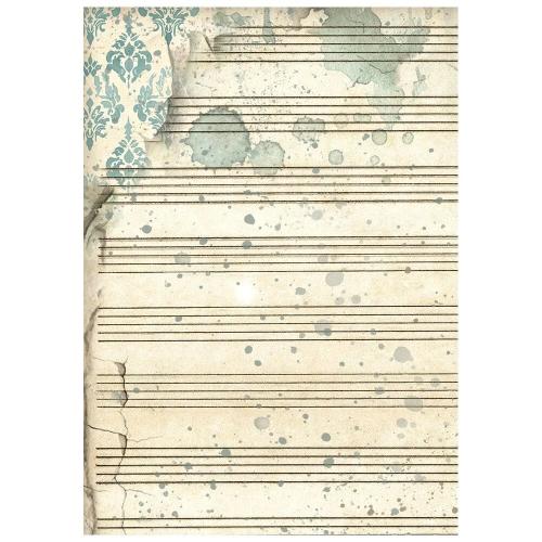 Stamperia Symphony A6 Rice Paper Backgrounds Selection (8pcs) by Sara Alcobendas (DFSAK6055)