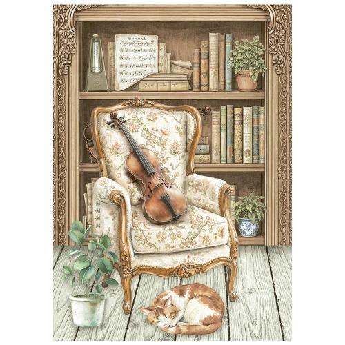 Stamperia Symphony A6 Mini Rice Paper (8pcs) by Sara Alcobendas (DFSA6X07)