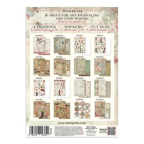 Stamperia Oriental Garden Junk Journal Stickers, Backgrounds, Cut-Outs (SBJK26)