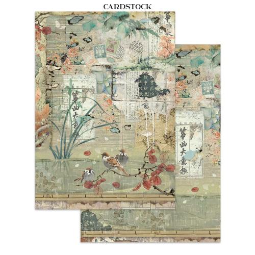 Stamperia Oriental Garden Junk Journal Stickers, Backgrounds, Cut-Outs (SBJK26)