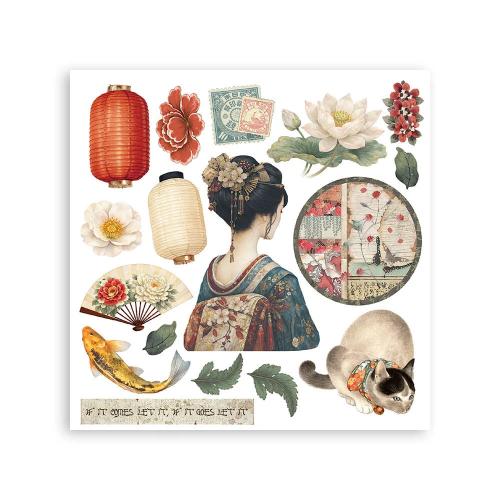 Stamperia Oriental Garden Rub-On 15,5x15,5cm Assortment (6pcs) (DFLRBX19)