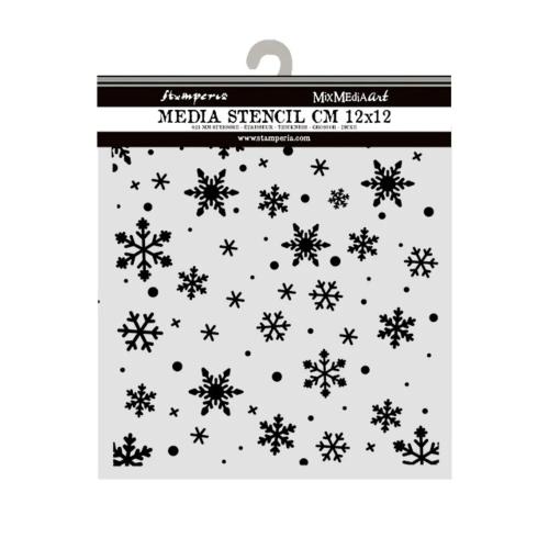 Stamperia Thick Stencils 12x12cm Christmas Snowflakes Pattern (KSTDS73)