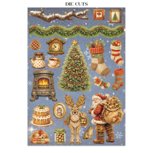 Stamperia Silent Night Junk Journal Stickers, Backgrounds, Cut-Outs (SBJK27)