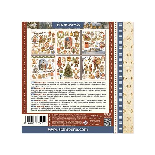 Stamperia Silent Night Rub-On 15,5x15x5cm Assortment (6pcs) (DFLRBX20)