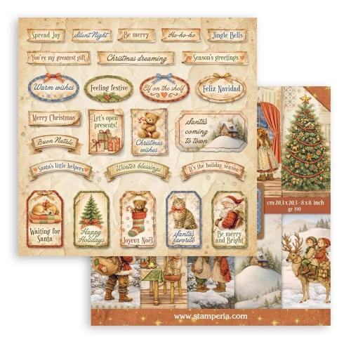Stamperia Silent Night 8x8 Inch Paper Pack (SBBS148)