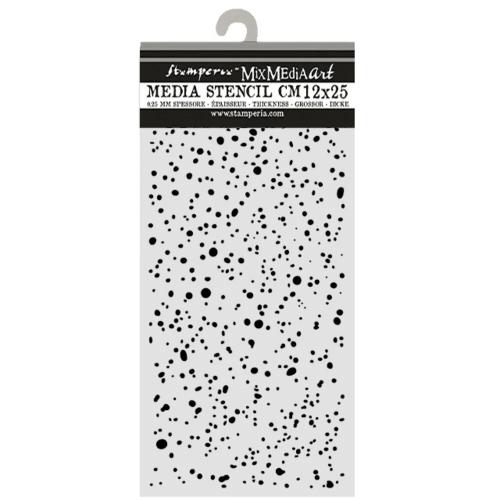 Stamperia Cosmos Thick Stencils 12x25cm Ink Spots by Cristina Radovan (KSTDL174)