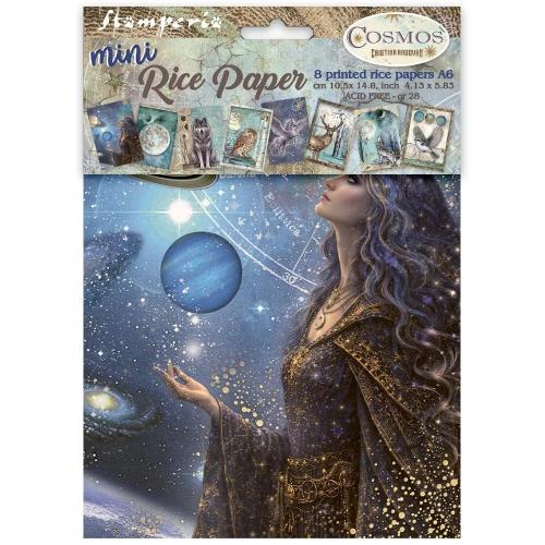 Stamperia Cosmos A6 Mini Rice Paper Selection (8pcs) by Cristina Radovan (DFSA6X11)