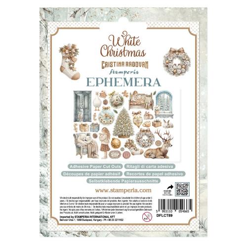 Stamperia White Christmas Ephemera by Cristina Radovan (DFLCT89)