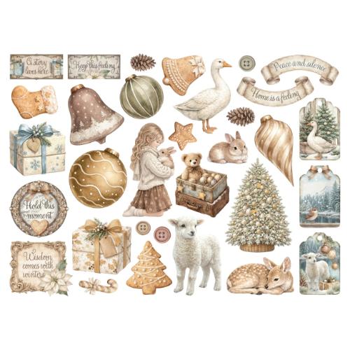 Stamperia White Christmas Die Cuts Assorted by Cristina Radovan (DFLDC141)