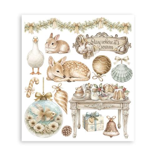 Stamperia White Christmas Rub-On 20,5x23cm Assortment (6pcs) by Cristina Radovan (DFLRBXG13)