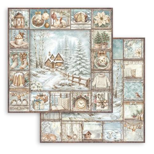 Stamperia White Christmas 12x12 Inch Paper Pack by Cristina Radovan (SBBL190) - Postage as per Actual