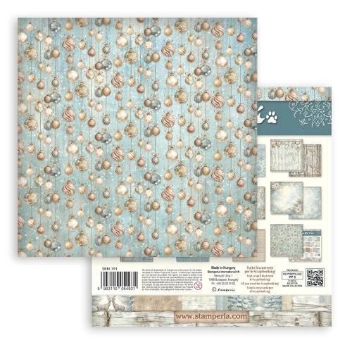 Stamperia White Christmas 12x12 Inch Paper Pack Maxi Background Selection by Cristina Radovan (SBBL191) - Postage as per Actual