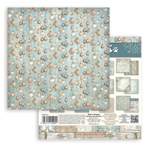 Stamperia White Christmas 8x8 Inch Paper Pack Maxi Background Selection by Cristina Radovan (SBBS147)