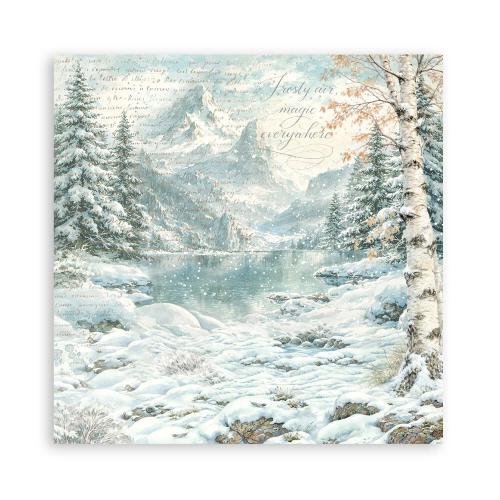 Stamperia White Christmas 8x8 Inch Paper Pack (Single Face) by Cristina Radovan (SBBSXB27)