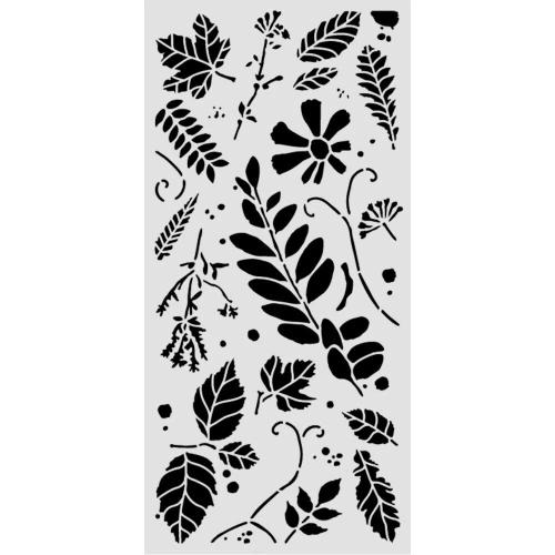 Stamperia Flowers and Poems Thick Stencils 12x25cm Mixed Leaves (KSTDL176)