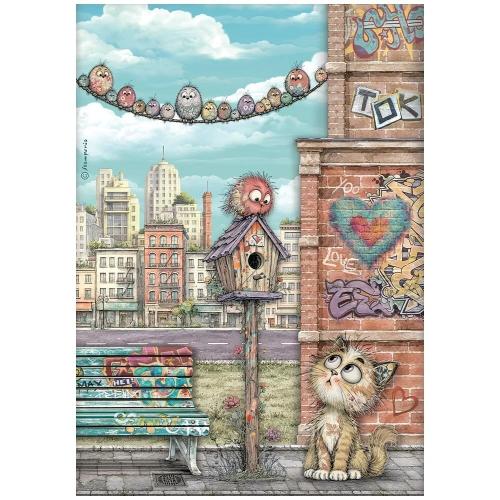 Stamperia Furry Friends 2 A4 Rice Paper Selection (6pcs) by Antonis Tzanidakis (DFSA4XAF)
