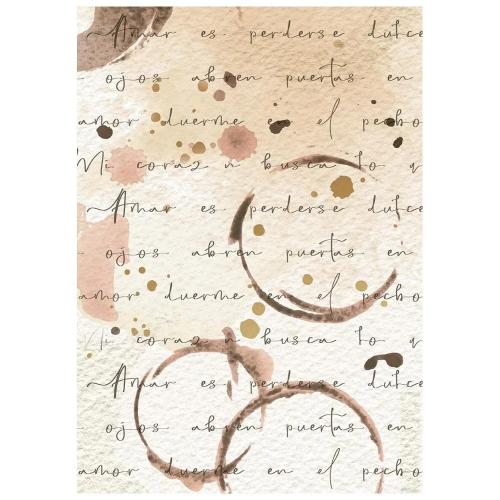 Stamperia Flowers and Poems A6 Rice Paper Backgrounds Selection (8pcs) (DFSAK6062)