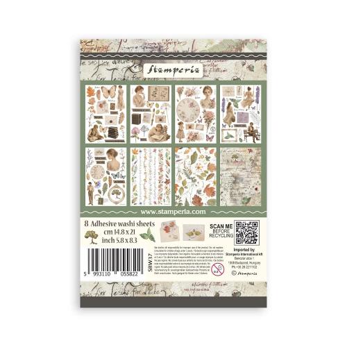Stamperia Flowers and Poems A5 Washi Pad (8pcs) (SBW37)