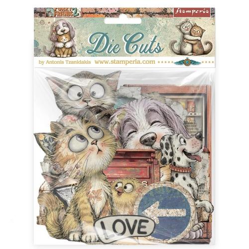 Stamperia Furry Friends 2 Die Cuts Assorted by Antonis Tzanidakis (DFLDC146)