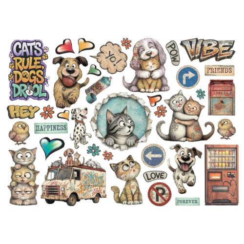 Stamperia Furry Friends 2 Die Cuts Assorted by Antonis Tzanidakis (DFLDC146)