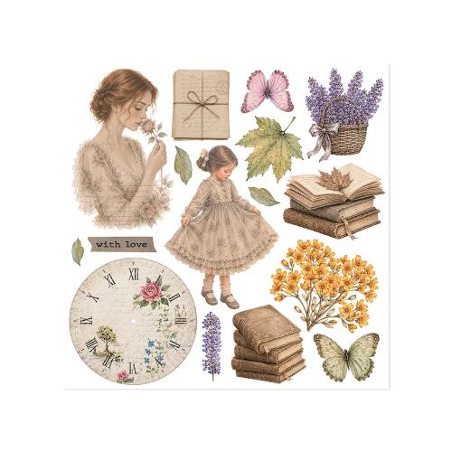 Stamperia Flowers and Poems Rub-On 15,5x15x5cm Assortment (6pcs) (DFLRBX24)