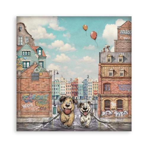 Stamperia Furry Friends 2 8x8 Inch Paper Pack (Single Face) by Antonis Tzanidakis (SBBSXB29)