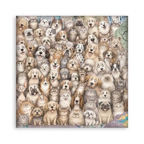 Stamperia Furry Friends 2 8x8 Inch Paper Pack (Single Face) by Antonis Tzanidakis (SBBSXB29)