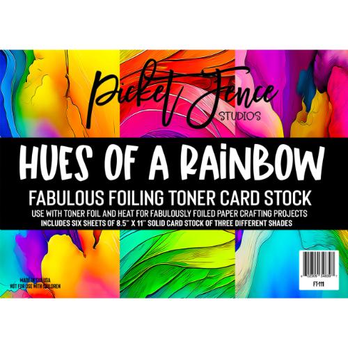 Picket Fence Studios Fabulous Foiling Toner Card Stock Hues of a Rainbow (6pcs) (FT-111)