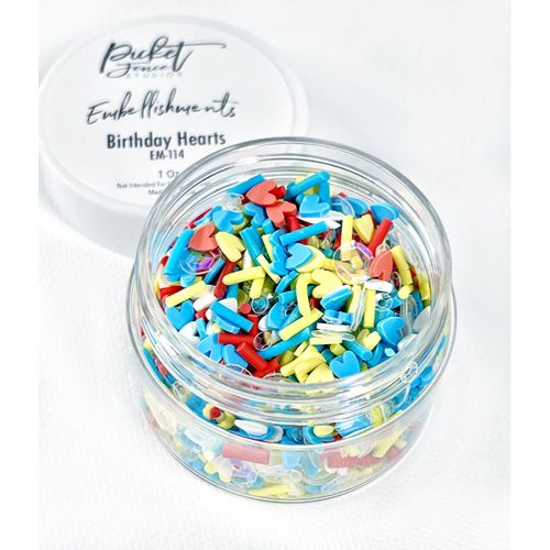 Picket Fence Studios Embellishments Birthday Hearts 1oz