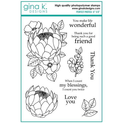 Gina K Designs - STAMPS- Perfect Protea