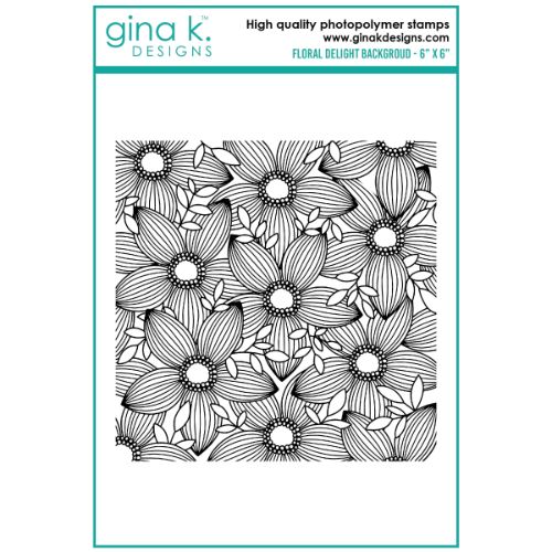 Gina K Designs - STAMPS- Floral Delight Background Stamp 