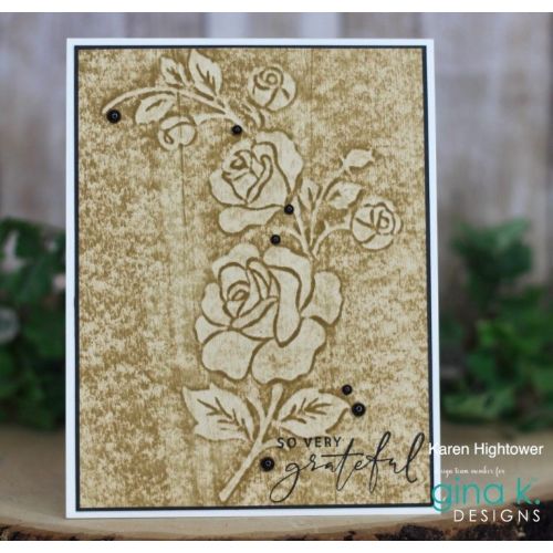 Gina K Designs - EMBOSSING FOLDER: Radiant Roses