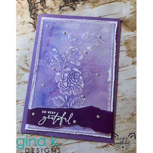 Gina K Designs - EMBOSSING FOLDER: Radiant Roses