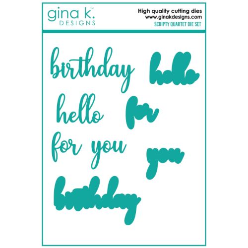 Gina K Designs - DIE- Scripty Quartet