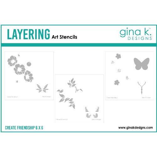 Gina K Designs - STENCIL- Create Friendship Layering Stencil